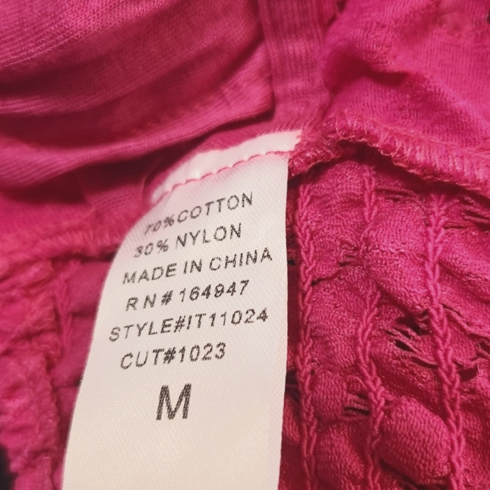 HOT PINK Scalloped Lace Bralett - Picture 6 of 7